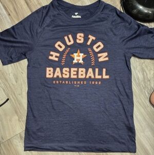 Fanatics Houston Astros Blue Heathered Short Sleeve T Shirt Sz Small